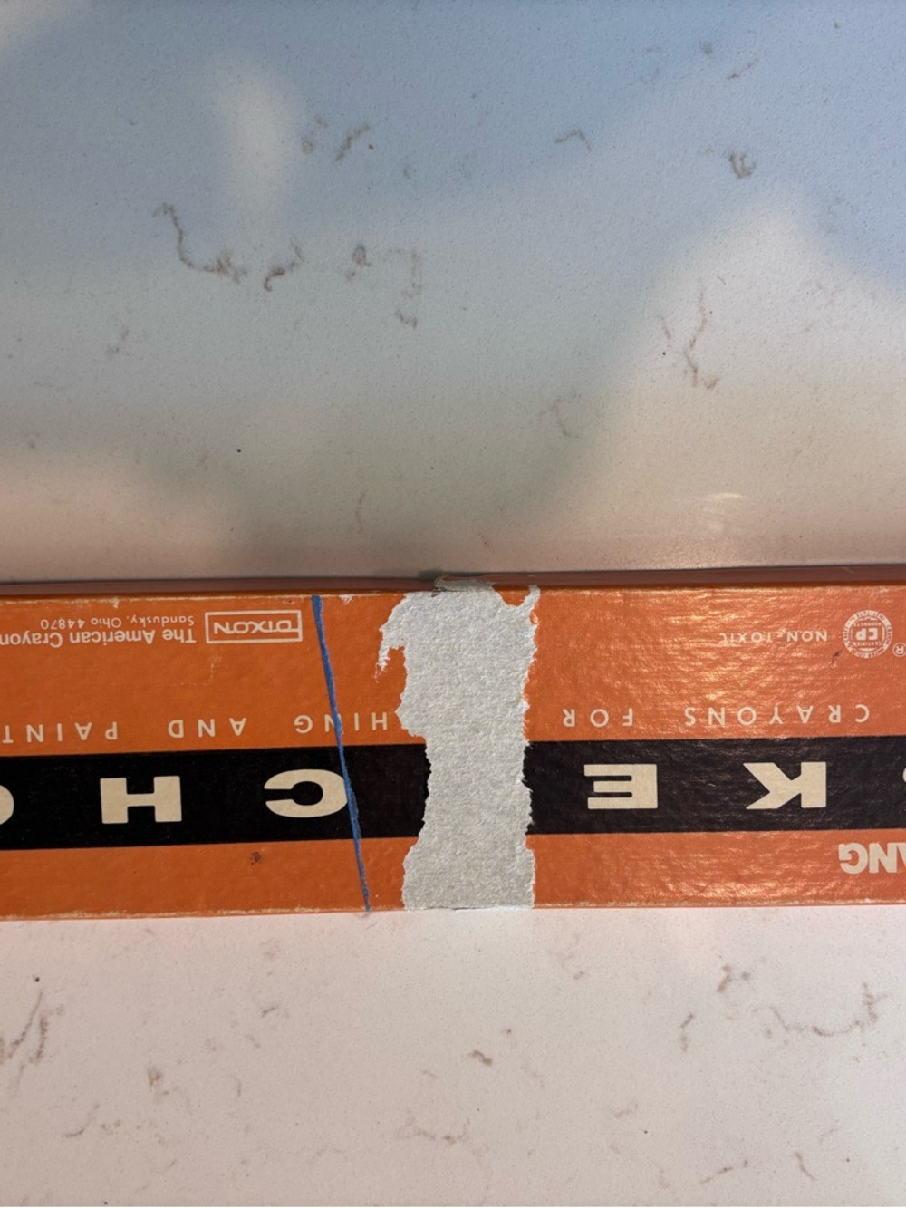 DIXXON Orange Chalk Box with 21 as is oil crayons